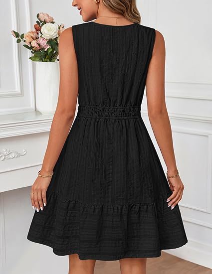 Women's Cotton Black Dress