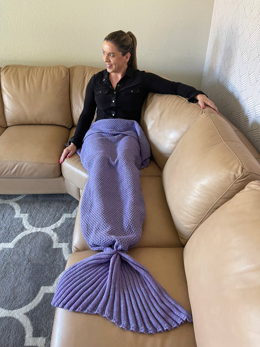 L.W. CLOTHING COMPANY  Adult-Kid Mermaid Tail Blanket