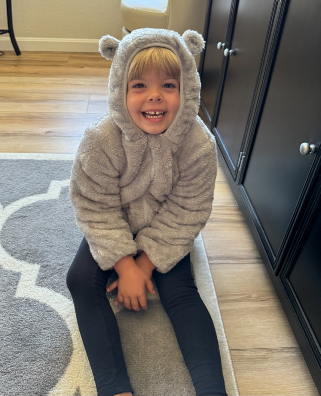 Grey Kids Fleece Jacket