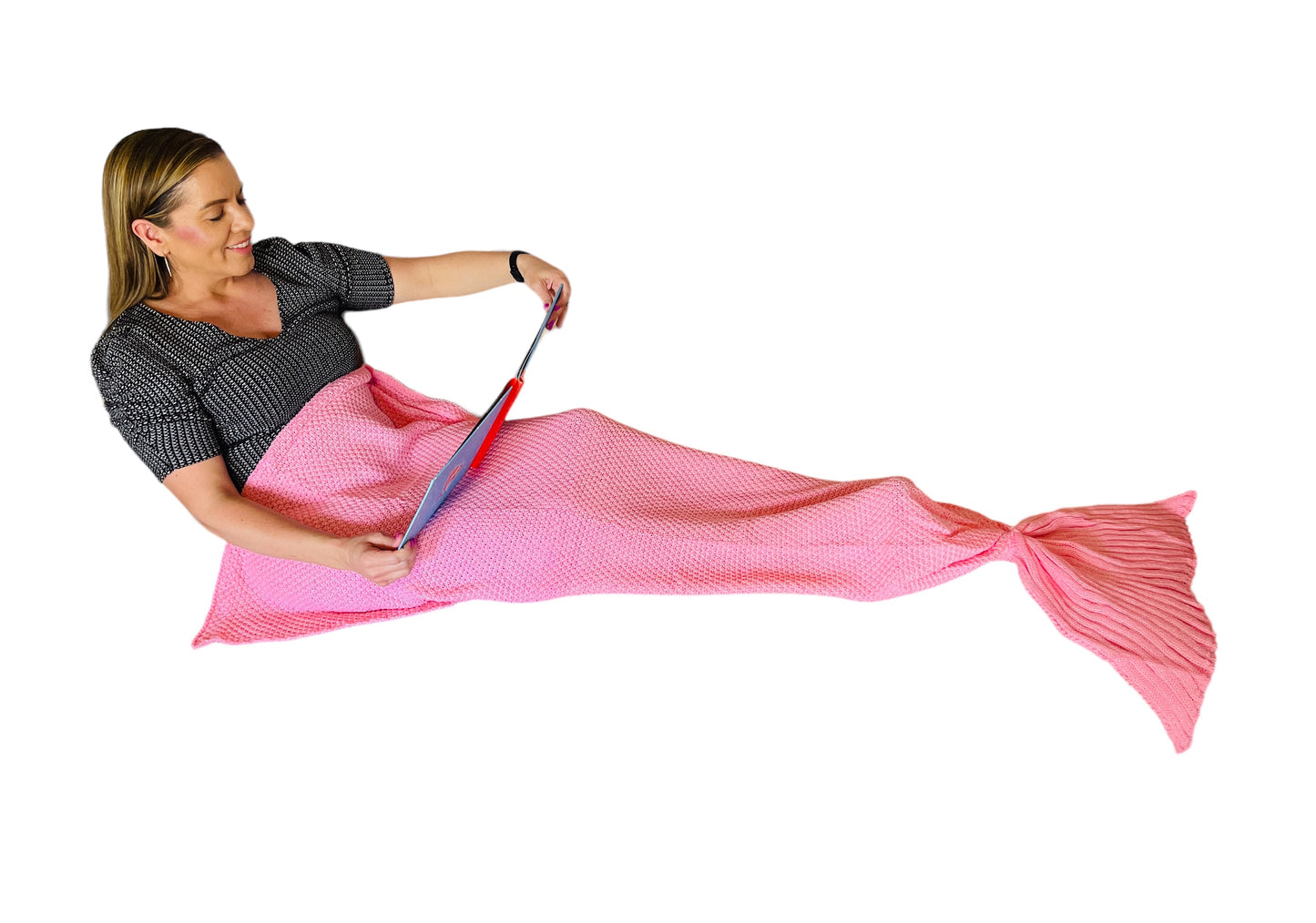 L.W. CLOTHING COMPANY  Adult-Kid Mermaid Tail Blanket