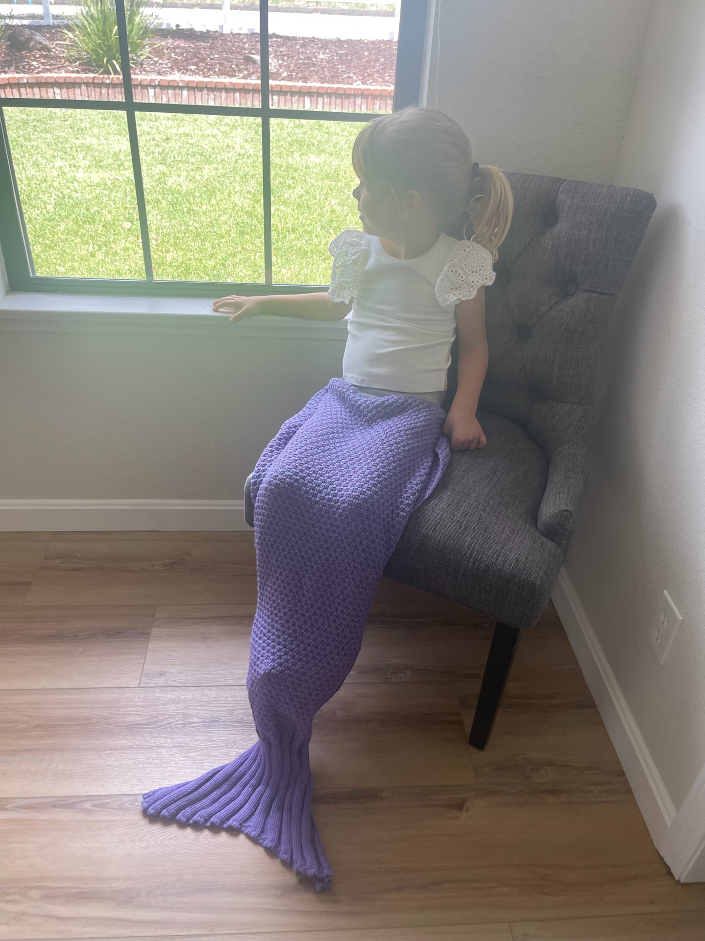 Baby Toddler Mermaid Tail Blanket Girls Mermaid Baby Blanket Receiving Blanket Photo Prop Soft Knit Wearable Stroller Blanket Shower Gift Birthday Gift