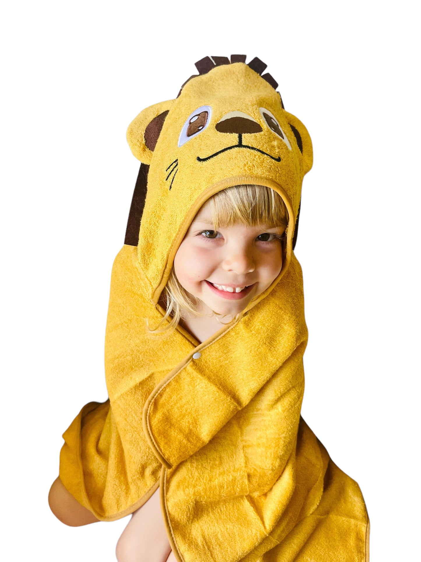 L.W. Clothing Company Baby & Toddler Lion Hooded Bath Towel Ultra Soft Towel with High Absorbency Baby or Toddlers bathrobe blanket great gift for boys and girls