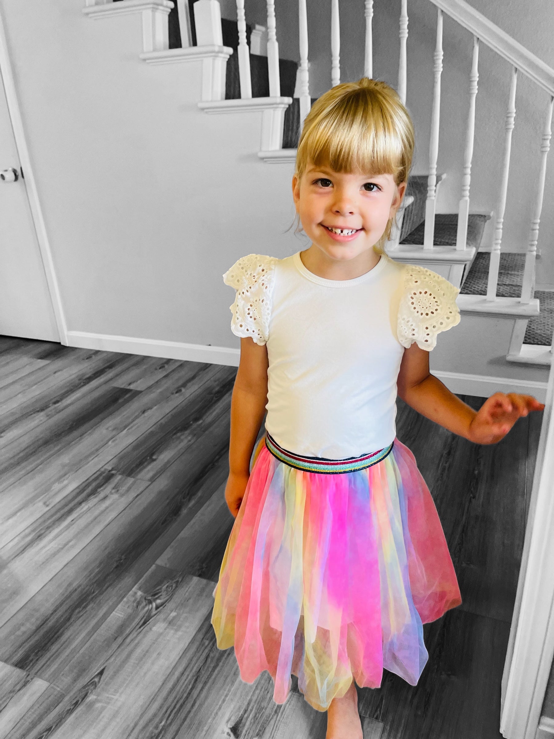 Birthday Tutu Tulle Skirt For Rainbow Skirt Baby Girl Tutu De