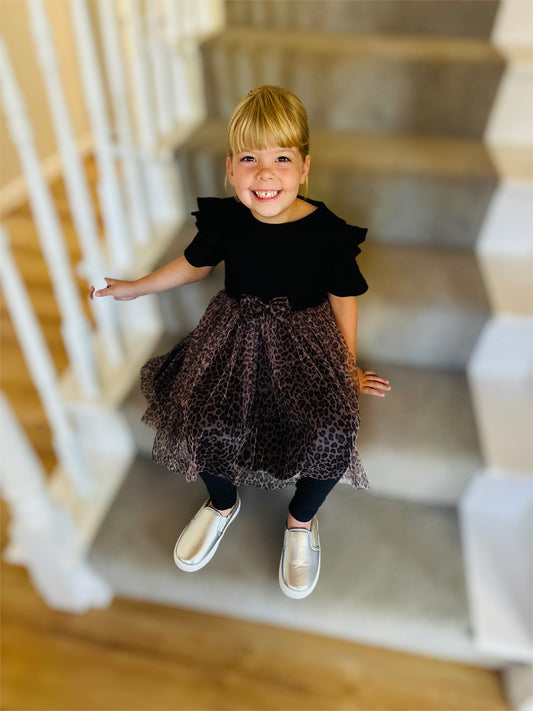 L.W. Clothing Company Leopard Toddler and Girls Dress Holiday